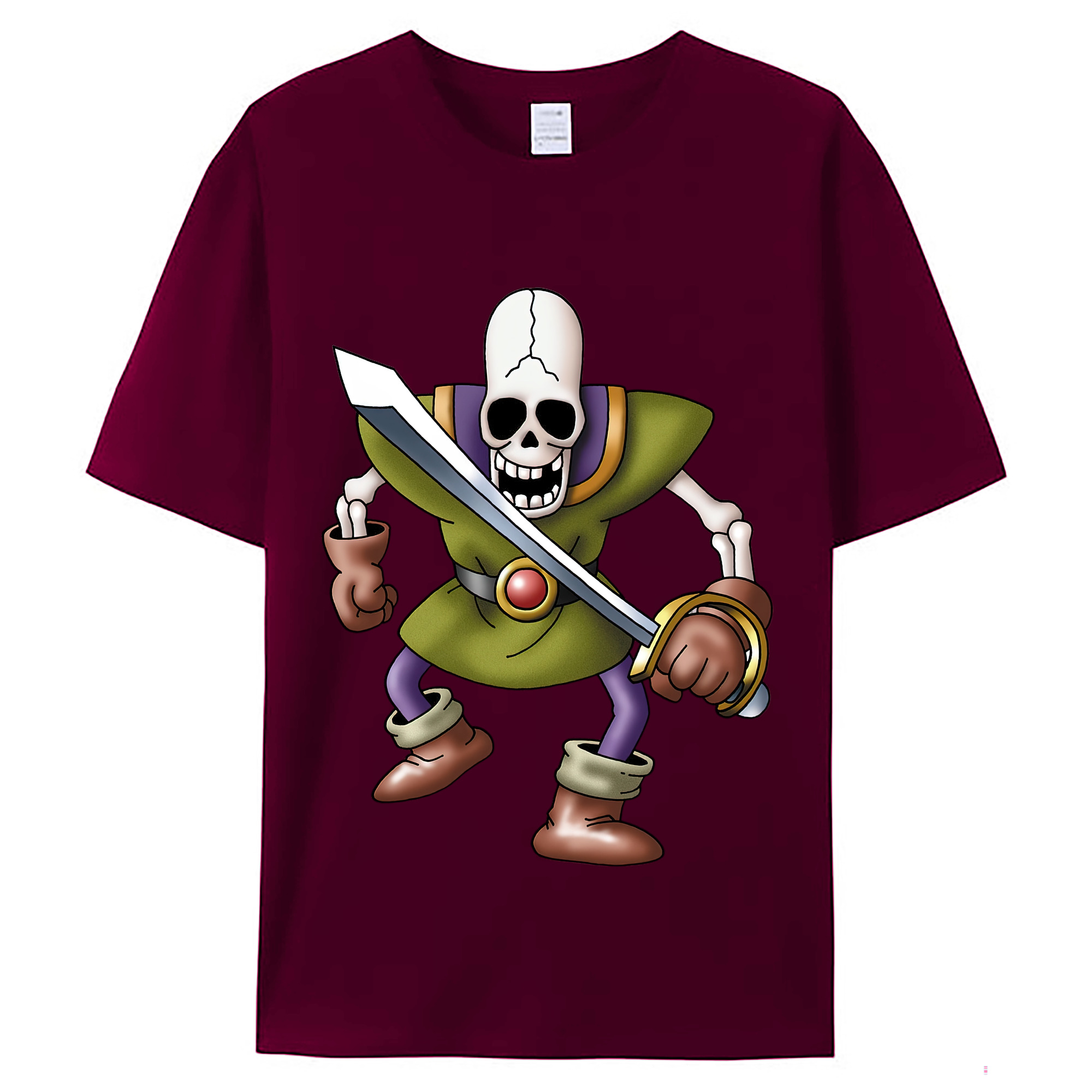 （画像用） ドラゴンクエスト Doragon Kuesuto Dragon Quest レディースカジュアルプリントTシャツ（綿100％）